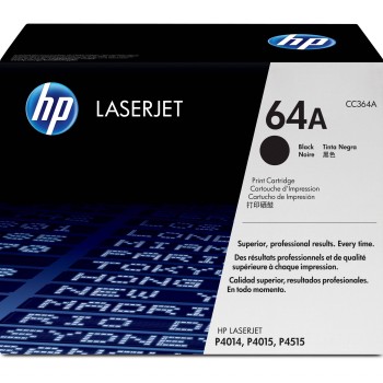 Cartucho de Tóner HP 64A Negro Original para LaserJet - Modelo CC364A
