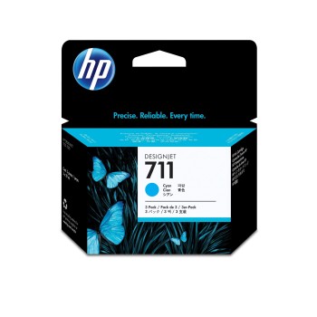 Pack De 3 Cartuchos De Tinta Hp 711 Cian Original (Cz134A) - CZ134A