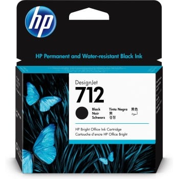Cartucho de Tinta HP 712 - Negro - DesignJet - Original (3ED71A) - 3ED71A