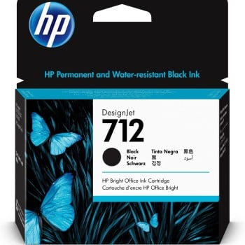 Cartucho de Tinta HP 712 - Negro - DesignJet - Original (3ED71A) - 3ED71A