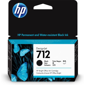 Cartucho de Tinta HP 712 - Negro - DesignJet - Original (3ED70A) - 3ED70A