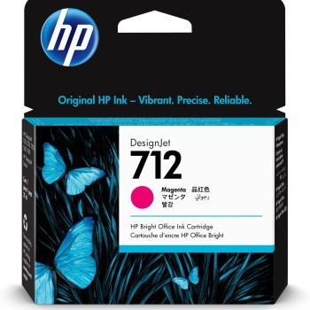Cartucho de Tinta HP 712 - Magenta - DesignJet - Original (3ED68A) - 3ED68A