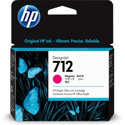 Cartucho de Tinta HP 712 - Magenta - DesignJet - Original (3ED68A) - 3ED68A