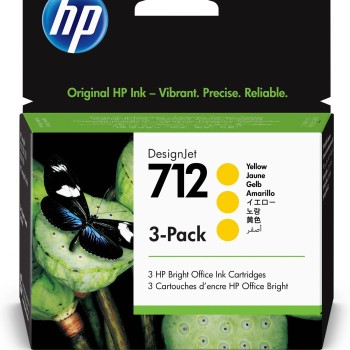 Cartucho de Tinta HP 712 - Amarillo - DesignJet - Original - (3ED79A) - 3ED79A