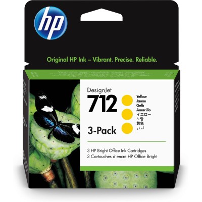 Cartucho de Tinta HP 712 - Amarillo - DesignJet - Original - (3ED79A) - 3ED79A