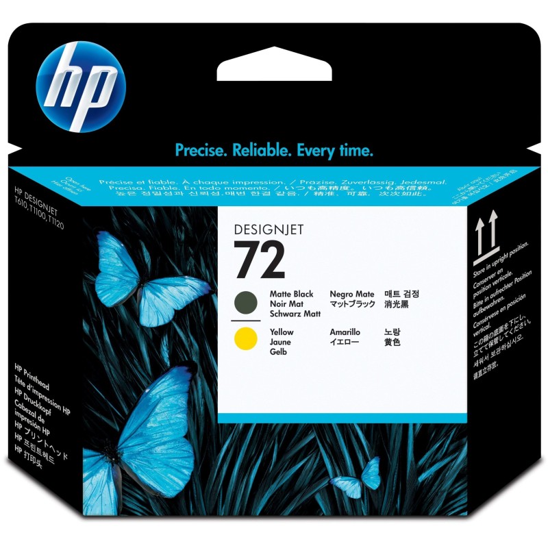 Cabezal De Impresión Hp 72 Negro Mate Amarillo Original (C9384A) - C9384A