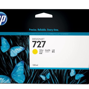 Cartucho de Tinta HP 727 Amarillo Original 130ml para Impresoras DesignJet - B3P21A