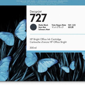 Cartucho de Tinta HP 727 Negro Mate Original de Alto Rendimiento - Modelo C1Q12A