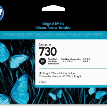 Cartucho de Tinta HP 730 Negro Fotográfico Original 130ml Modelo P2V67A