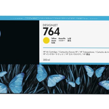 Cartucho de Tinta HP 764 Amarillo Original 300ml para DesignJet T3500 - C1Q15A