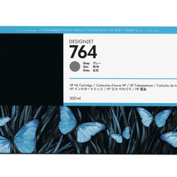 Cartucho de Tinta HP 764 Gris Original C1Q18A - 300ml para DesignJet T3500