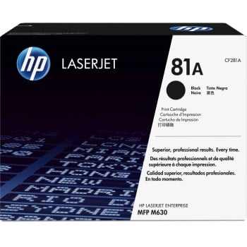 Cartucho de Tóner HP 81A Negro Original para LaserJet Enterprise - Modelo CF281A