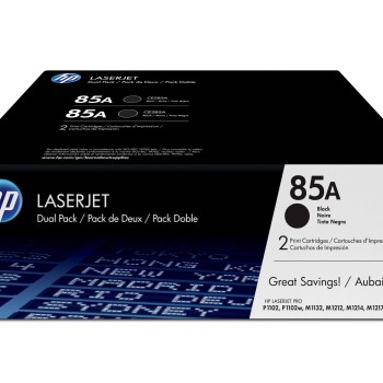 Pack de 2 Cartuchos de Tóner HP 85A Negro Original para LaserJet - Modelo CE285AD