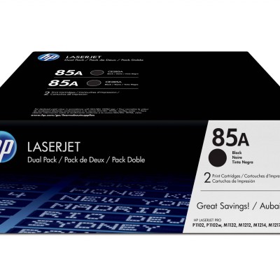 Pack De 2 Cartuchos De Tóner Hp 85A Negro Laserjet Original (Ce285Ad) - CE285AD