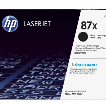 Cartucho de Tóner HP 87X Negro Alto Rendimiento Original para LaserJet - Modelo CF287X