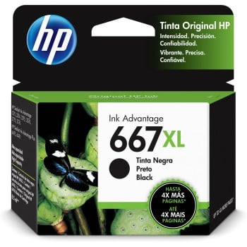 Cartucho De Tinta Hp 667Xl Negro Original (3Ym81Al) - 3YM81AL