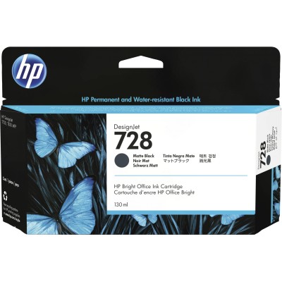 Cartucho De Tinta Hp 728 Negro Mate Designjet Original (3Wx25A) - 3WX25A