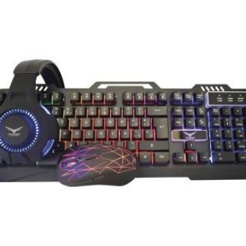 Kit Gamer Naceb Technology 4 en 1 Teclado, Mouse, Diadema y Mouse Pad Alámbrico Español - NA-0925