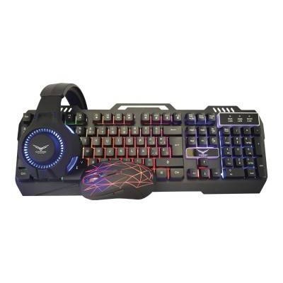 Kit Gamer Naceb Technology 4 En 1 Teclado Mouse Diadema Mouse Pad Alámbrico Español - NA-0925