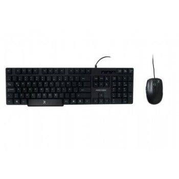 Kit Teclado y Mouse Perfect Choice Alámbrico USB 800/1200 DPI Negro PC-200987