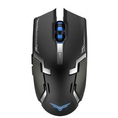 Mouse Gamer Naceb Technology Inalámbrico 6 Botones Led Negro Con Plata - NA-631