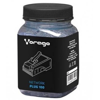 Plug Vorago Cat5 Rj 45 Transparente 100 Piezas - PLUG-100