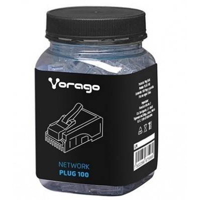 Plug Vorago Cat5 Rj 45 Transparente 100 Piezas - PLUG-100