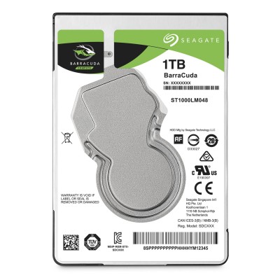 Disco Duro Interno Seagate BarraCuda - 2.5" - 1TB -  SATA 3 - 5400 RPM - ST1000LM048