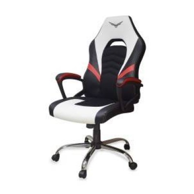 Silla Gamer Naceb Titan Soporta 120Kg Negro Con Blanco - NA-0935B