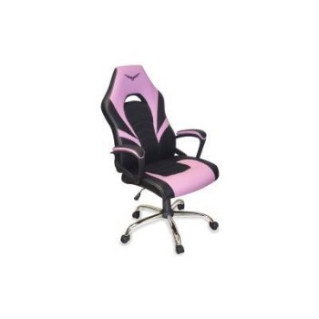Silla Gamer Naceb Technology Titan Soporta 120Kg Negro Con Rosa - NA-0935RS