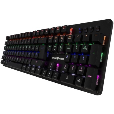 Teclado Gamer Game Factor Kbg400 Alámbrico Multimedia Rgb - KBG400-BL