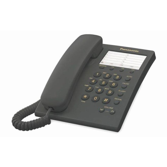 Teléfono Analógico Panasonic Kx Ts550Meb Analógica, Escritorio/Pared, Negro - KX-TS550MEB