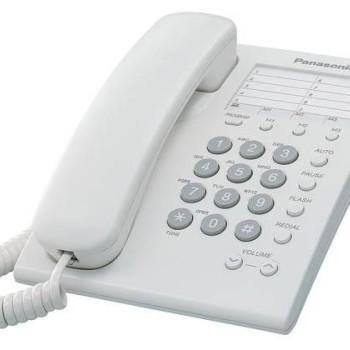 Teléfono Alámbrico Panasonic KX-TS550 Blanco con Identificador de Llamadas Teléfono Alámbrico Panasonic KX-TS550 Blanco con Identificador de Llamadas