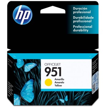 Cartucho de Tinta HP 951 Amarillo Original - Modelo CN052AL - Compatible con Officejet Pro 8600