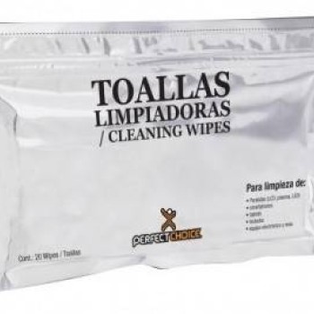 Toallas Limpiadoras Perfect Choice para Laptop y Pantallas LCD - Paquete de 20 Unidades - Modelo PC-030270 Toallas Limpiadoras Perfect Choice para Laptop y Pantallas LCD - Paquete de 20 Unidades - Modelo PC-030270
