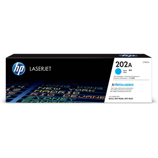 Cartucho De Tóner Hp 202A Cian Laserjet Original (Cf501A) - CF501A