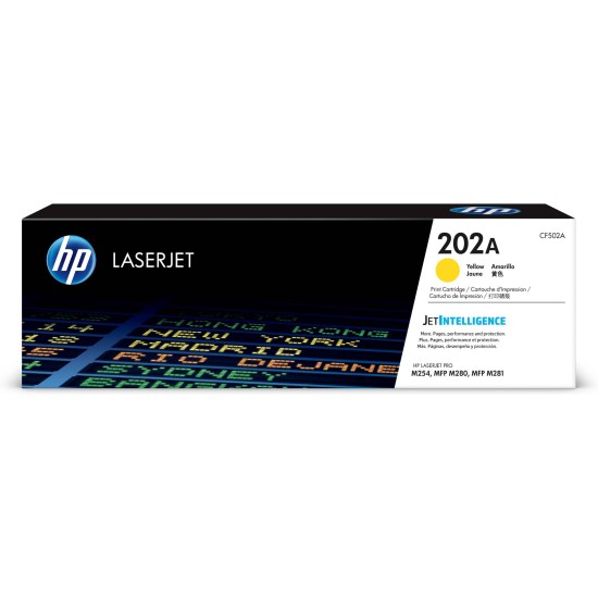 Cartucho De Tóner Hp 202A Amarillo Laserjet Original (Cf502A) - CF502A