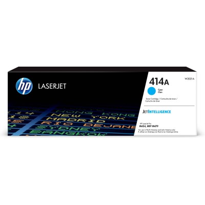Cartucho Tóner Hp 414A Cian Laserjet Original (W2021A) 2,100 Páginas - W2021A