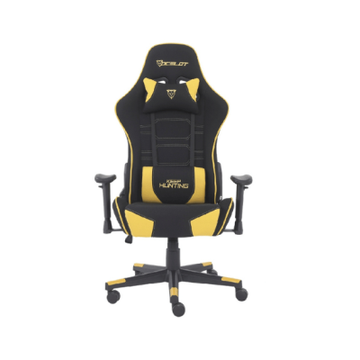 Silla Gamer Ocelot Gaming OST-WILD YELLOW, hasta 150kg, Negro/Amarillo