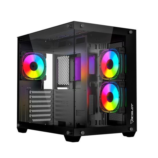 Gabinete Gamer Ocelot A-CUBE 1 - ATX/Micro ATX/Mini-ITX - 3 Ventiladores - Panel Lateral - A-CUBE 1