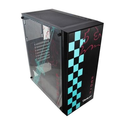 Gabinete Gamer Ocelot OC-BLACK KATANA - Media Torre - ATX/Micro ATX/E-ATX/ITX - 3 Ventiladores - Panel Lateral - OC-BLACK KATANA