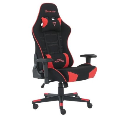 Silla Gamer Ocelot OST-SAVAGE RED - Soporta 150 kg - Negro con Rojo - OST-SAVAGE RED