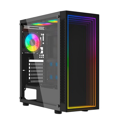 Gabinete Gamer Ocelot PORTAL-M4 - ATX/Micro ATX/Mini-ITX - 3 Ventiladores - Panel Lateral - PORTAL-M4