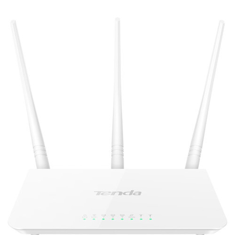 Router Tenda F3 - 300 Mbit/s - 2,4 GHz - 3 Antenas - Inalámbrico - Blanco - F3