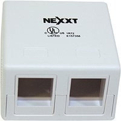 Caja de Montaje Nexxt - 2 Salidas - Blanco - AE180NXT10