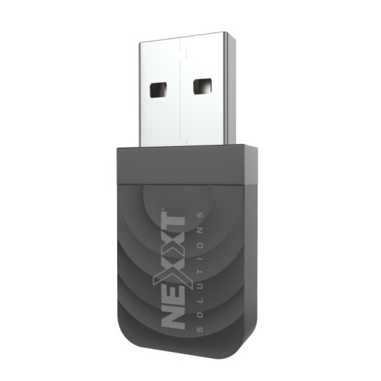 Adaptador de Red Nexxt Lynx1300-AC - USB 3.0 - Doble Banda - 1300Mbps - Negro - NCU-L1300