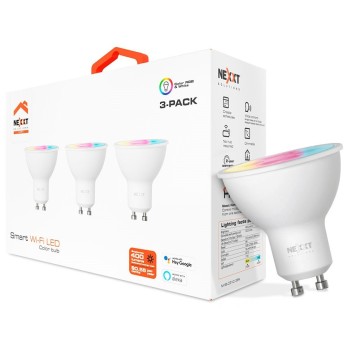 Bombillas Inteligentes Nexxt NHB-C310 3PK - Plástico - 400 Lúmenes - LED - Wi-Fi - 4 Watts - 3 Piezas - NHB-C3103PK