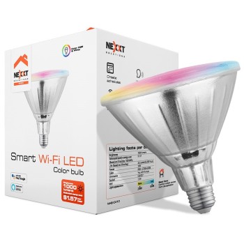 Foco Inteligente Nexxt NHB-C410 - 1000 Lúmenes - Wi-Fi - PAR38 - RGB - NHB-C410