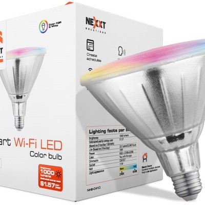 Foco Inteligente Nexxt NHB-C410 - 1000 Lúmenes - Wi-Fi - PAR38 - RGB - NHB-C410