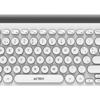 Teclado Acteck TI685 Inalámbrico Español Multimedia Blanco AC-934190